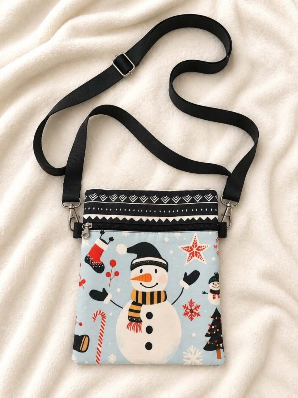Christmas snowman crossbody phone bag